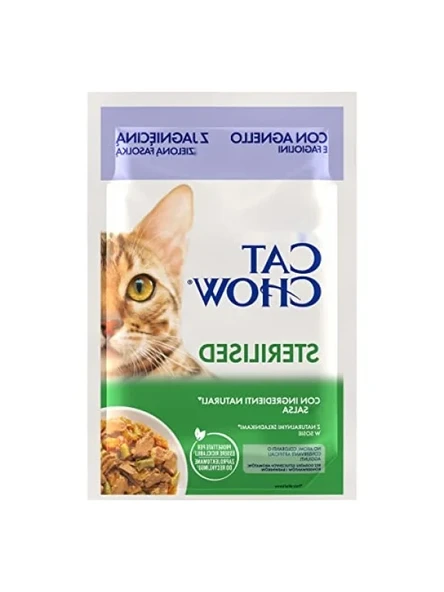 Kuzu Etli Kısırlaştırılmış Yetişkin Kediler için Yaş Kedi Maması, 26 x 85 gr ürün görseli 1