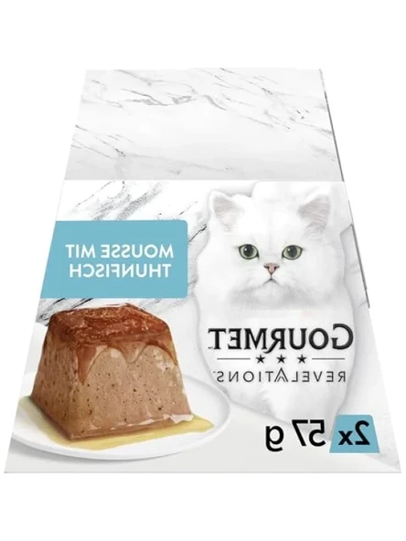 Yüksek Kaliteli Ton Balıklı Kedi Maması, 2x57g ürün görseli 1