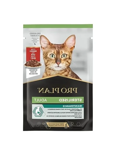 85 Gr Sığır Etli Kısır Kedi Yaş Maması ürün görseli 1