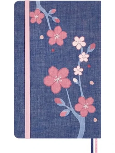 Sakura Tasarımlı A4 Boyutunda Çizgili Defter - Özel Seri ürün görseli 1