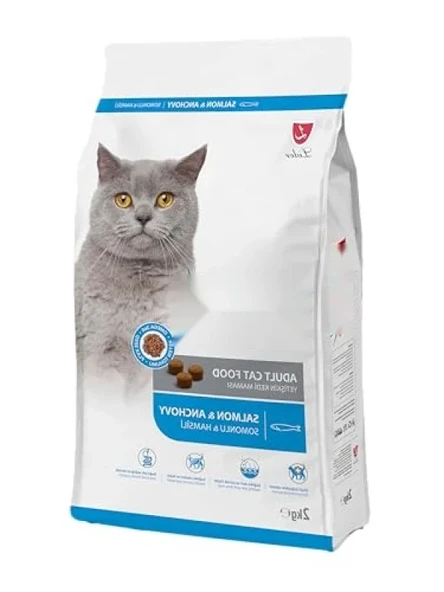 Somonlu ve Hamsili Yetişkin Kedi Maması 2 Kg ürün görseli 1