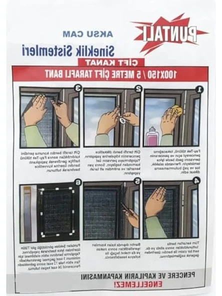 100x150 cm Beyaz Pencere Sinekliği, Evinizde Rahat Bir Ortam Sağlar ürün görseli 1