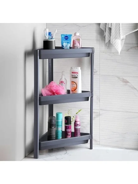 Üçgen Köşe Rafı, Banyo ve Mutfak için Yer Tasarrufu Sağlar ürün görseli 1