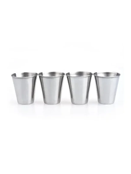 70 ml Çelik Shot Kahve Bardağı, 4 Adet Set ile Kamp ve Piknik İçin İdeal ürün görseli 1