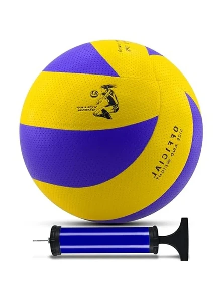 Voleybol Topu Seti, Pompalı, 8 Panel, Su Geçirmez Tasarım ürün görseli 1