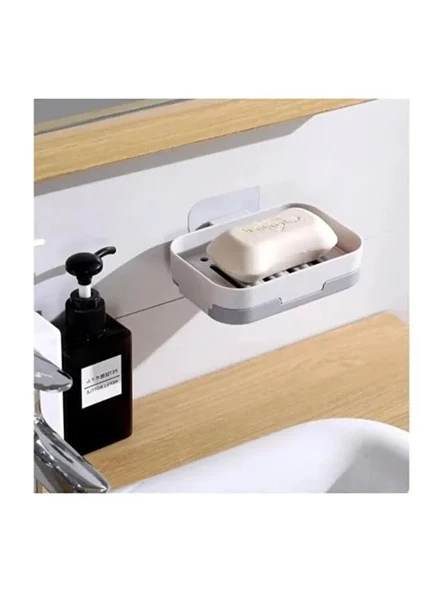 Modern Mint Yeşili Yapışkanlı Sabunluk Seti, Banyo ve Mutfak için Pratik Çözüm ürün görseli 1