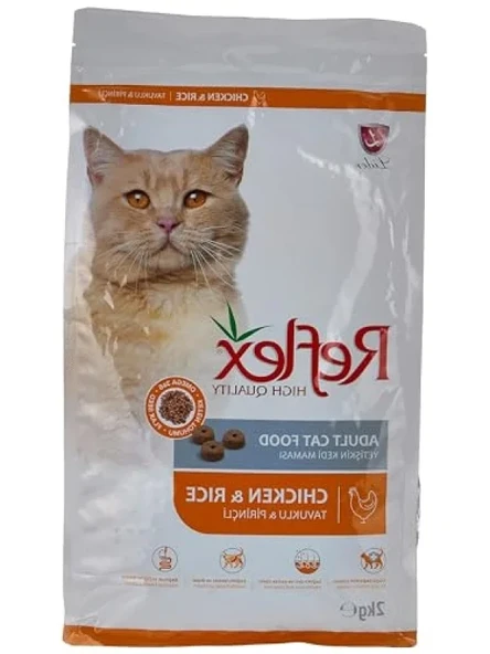 Tavuk ve Pirinç İçeren Yetişkin Kedi Maması 2 Kg ürün görseli 1