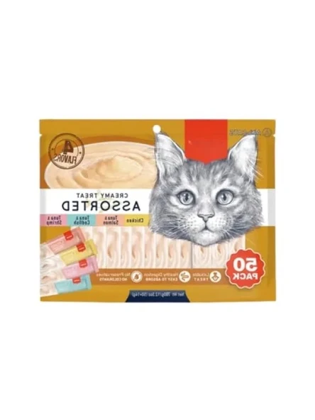 Dört Lezzetli Krema Kedi Ödülü - 50 Adet (14 gr) ürün görseli 1