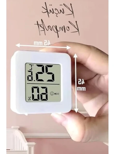 Mini Sıcaklık ve Nem Ölçer, LCD Ekranlı - Resim 2