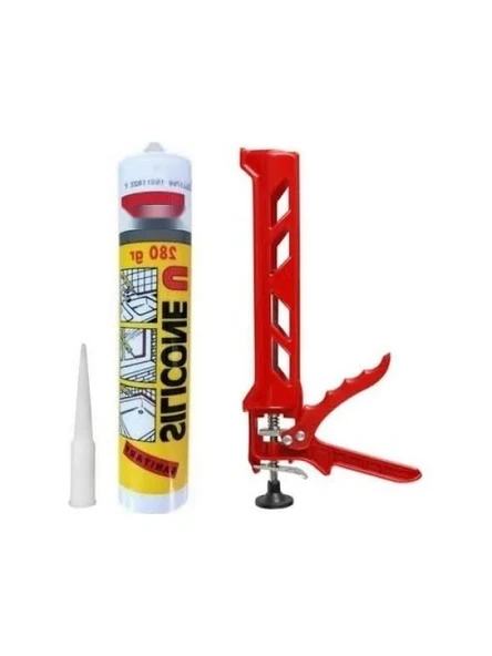 Çok Amaçlı Şeffaf Silikon, 280ml Hacim, Plastik Silikon Tabancası ile ürün görseli 1