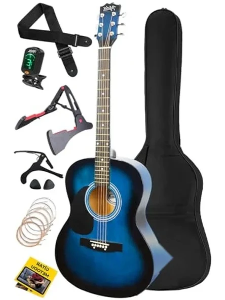 Kaliteli 40 İnç Akustik Gitar Seti 4/4 Yetişkin ürün görseli 1