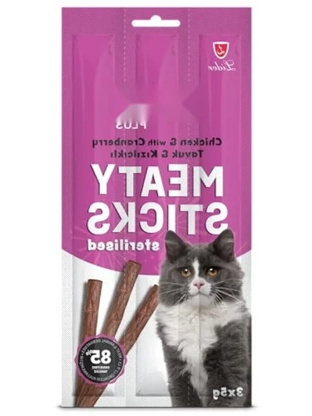 Kısır Kediler İçin Tavuk ve Turna Yemişi Çubuk Atıştırmalık 15 gr ürün görseli 1