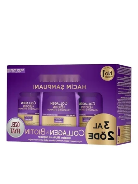 300 ml Hacim Artırıcı Şampuan Seti | Biotin & Hidrolize Kolajen ile İnce Telli Saçlar İçin ürün görseli 1