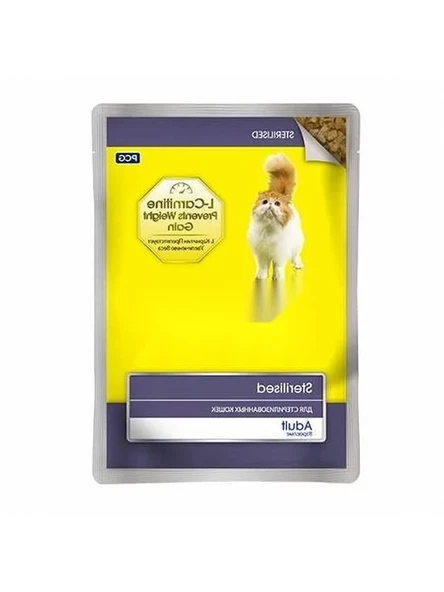 Kısırlaştırılmış Kediler İçin Özel Yaş Mama 12x80 Gr ürün görseli 1