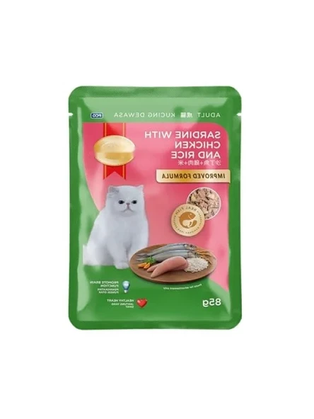Tavuk ve Pirinçle Sardalye Pouch, 85 gr ürün görseli 1