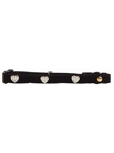 Kalp Taşlı Parlak Kedi Boyun Tasması, 30 cm ürün görseli 1