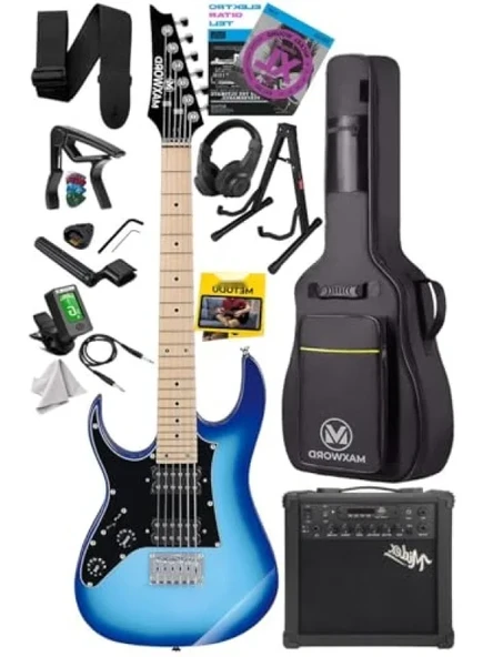 Yüksek Kalite 25W Amfili Elektro Gitar Seti - Maple Klavye ürün görseli 1