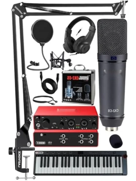 MIDI Paket - Ses Kartı, MIDI Klavye ve Mikrofon Seti ürün görseli 1