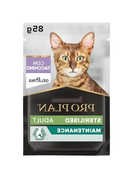 Kısırlaştırılmış Kediler İçin Hindili Yaş Mama 85 Gram x 26 Adet ürün görseli 1