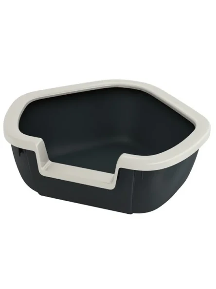 Köşe Tasarımlı Kedi Tuvaleti - Dayanıklı Plastik, 57.5 x 51.5 x 22 cm ürün görseli 1