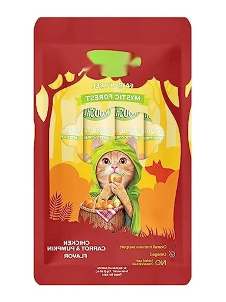 Tavuk-Havuç-Balkabağı Aromalı Sıvı Kedi Ödülü 5x15 gr ürün görseli 1