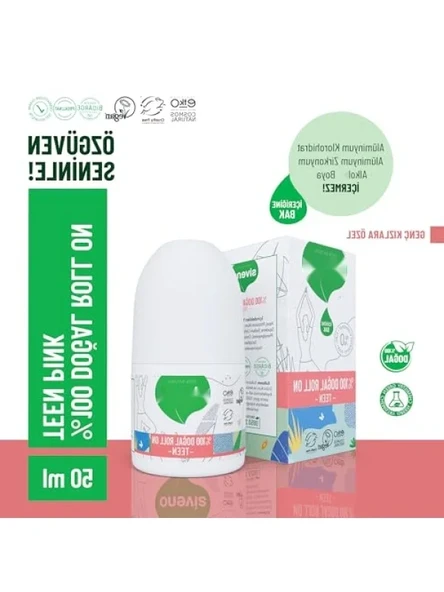 %100 Doğal Roll-On Deodorant, Vegan, 50 ml - Resim 2