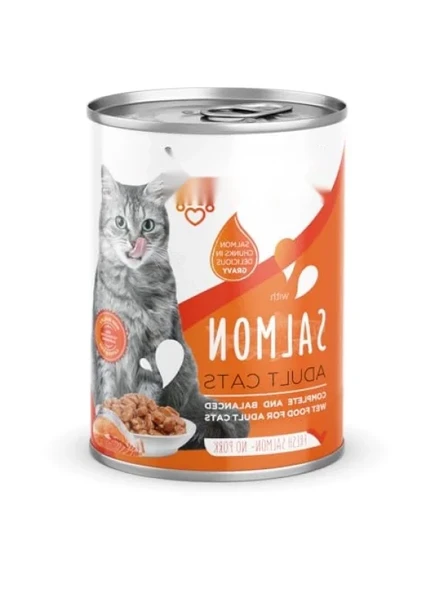 Kısırlaştırılmış Kediler İçin Somon Parça Etli Yaş Mama, 400 g x 12 Adet ürün görseli 1