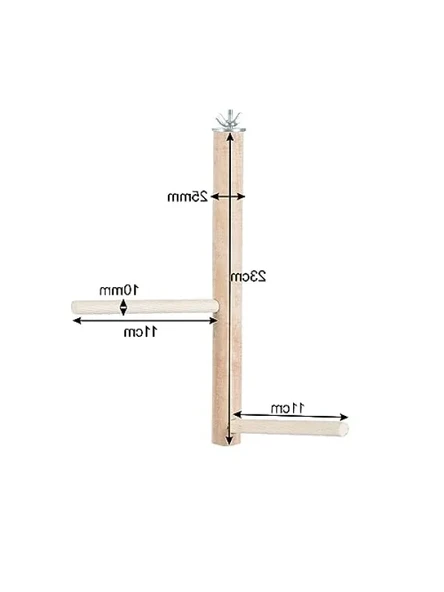 Ağaç Sopalı Kuş Tüneği 23 cm - Resim 2
