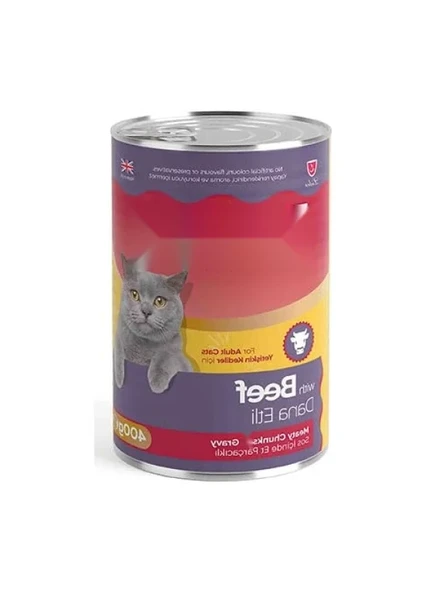 Dana Etli Gravy Soslu Yetişkin Kedi Konservesi, 400 Gr ürün görseli 1