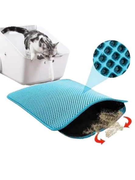 60 x 40 cm Elekli Kedi Kumu Paspası ürün görseli 1
