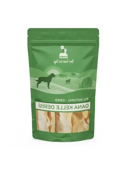 %100 Doğal Kurutulmuş Dana Kelle Derisi Çiğnemelik, 100 gr ürün görseli 1