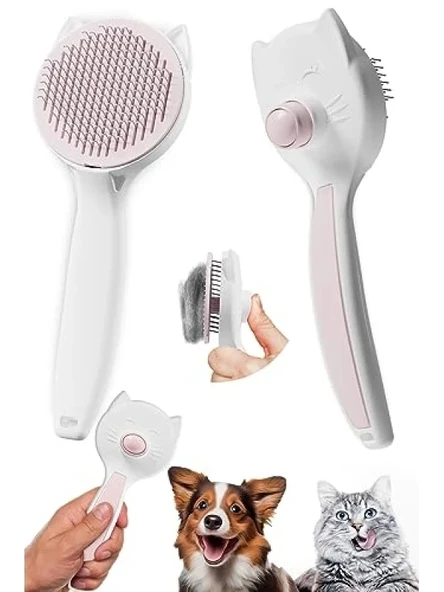 Otomatik Temizlenen Tüy Toplayıcı Tarak, Basmalı Kedi Köpek Fırçası ürün görseli 1