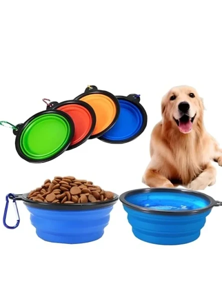 Katlanabilir Silikon Kedi ve Köpek Mama-Su Kabı ürün görseli 1