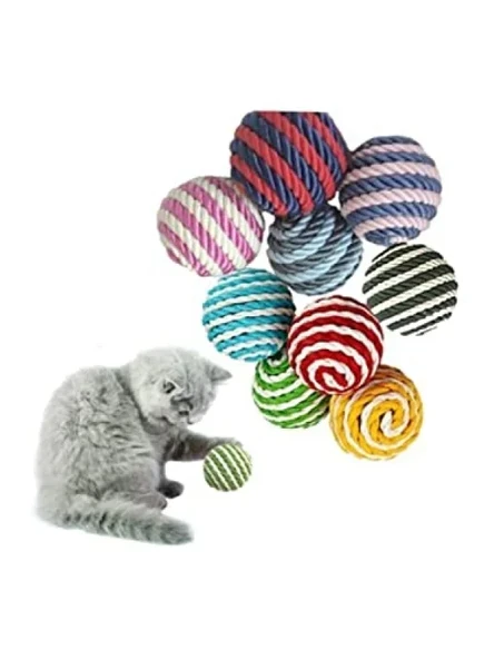 Renkli Kedi Oyun Topu 4 cm (5 Adet) ürün görseli 1