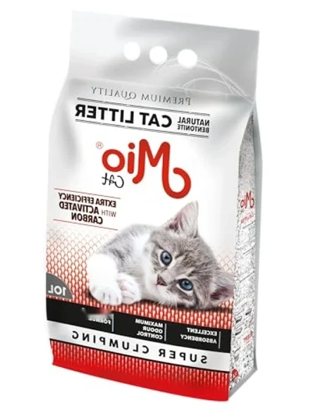 Aktif Karbonlu Bentonit Kedi Kumu 10 lt ürün görseli 1