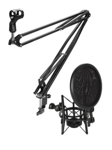Masa Mikrofon Standı + Pop Filtre ve Shock Mount Seti ürün görseli 1