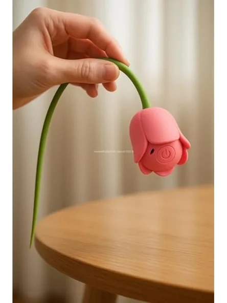 USB Şarjlı İnteraktif Kedi Oyuncağı, Lale Şeklinde - Resim 3