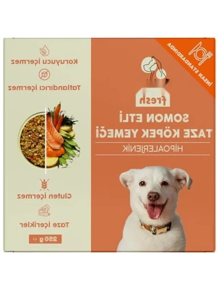 %100 Taze Somon Etli Köpek Yemeği 250 gr ürün görseli 1