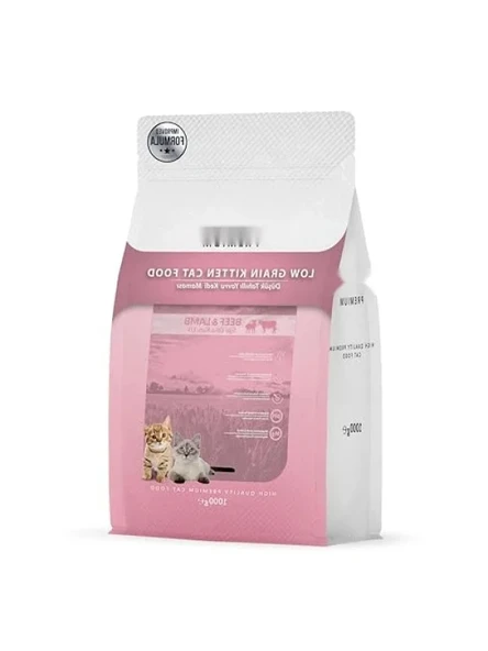 Düşük Tahıllı Sığır ve Kuzu Etli Yavru Kedi Maması, 1 kg ürün görseli 1