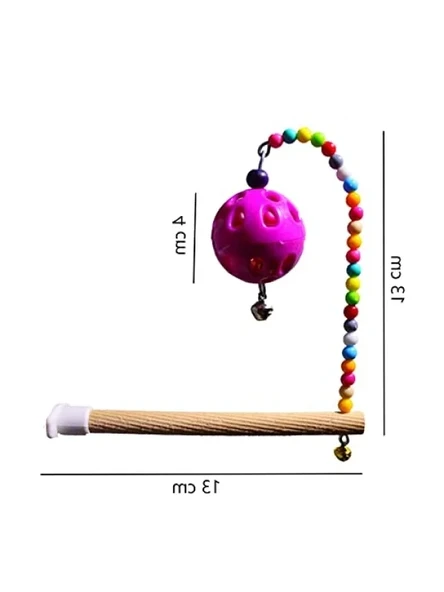 Ahşap Zilli Toplu Kuş Tüneği (13 cm) - Resim 2