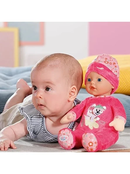 Uykucu Oyuncak Bebek, Pembe, 30 cm - Resim 3