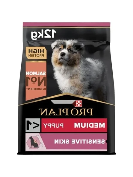 Orta Irk Yavru Köpekler İçin Somonlu Kuru Mama 12 kg ürün görseli 1