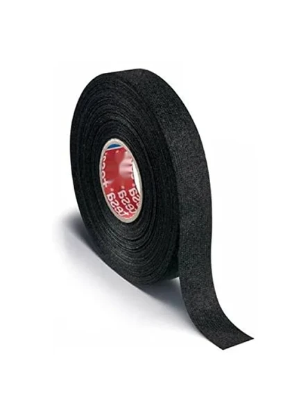 Polyester Bez Kablo Sarma Bandı 19 mm x 15 Metre Siyah ürün görseli 1