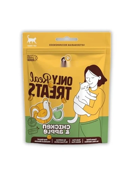 Freeze-Dried Çiğ Tavuk ve Elma Kedi Ödül Maması, 40g ürün görseli 1