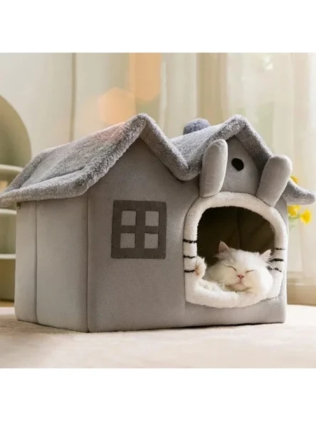Derin Uyku Kedi Evi Çıkarılabilir Minderli ürün görseli 1