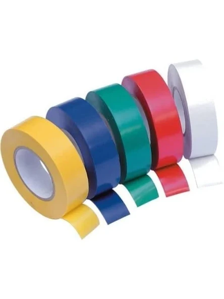 5 Adet Elektrik Bandı - PVC Bant, 10 Metre (Renkli Set) ürün görseli 1
