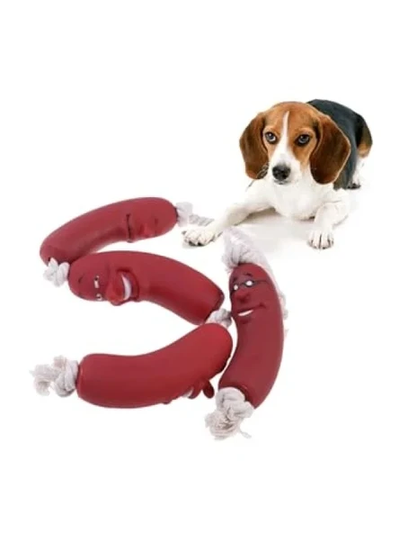 Eğlenceli Sosis Şeklinde Köpek Oyuncağı ürün görseli 1