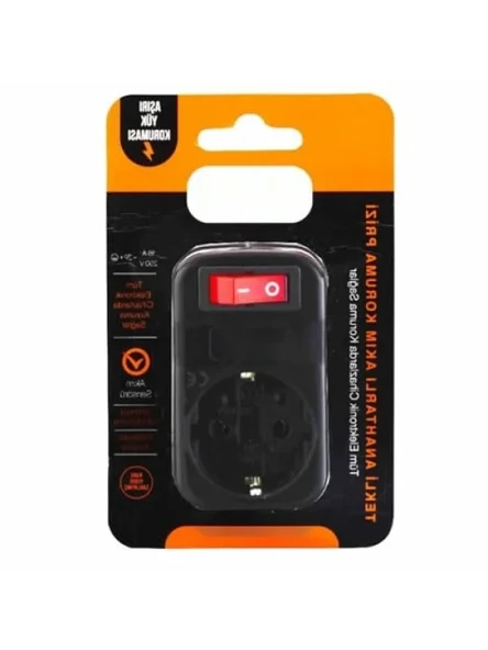 Akım Korumalı Anahtarlı Priz, 16A 250V ürün görseli 1