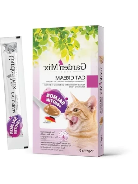 Kedi Kreması - Somon ve Biotin İçeren 15 gr x 5 Adet ürün görseli 1
