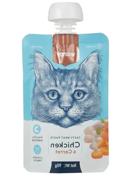 Taze Tavuklu ve Havuçlu Kedi Et Ezmesi, 90 Gram ürün görseli 1